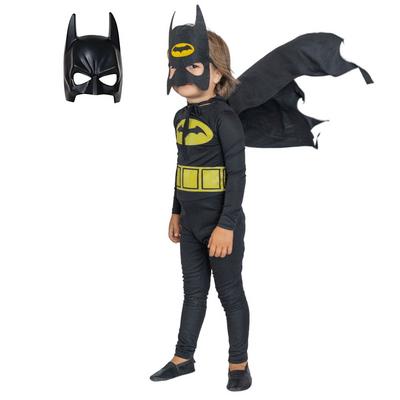 Batman Pelerinli Maskeli Yarasa Adam Çocuk Kostümü 2 Maskeli