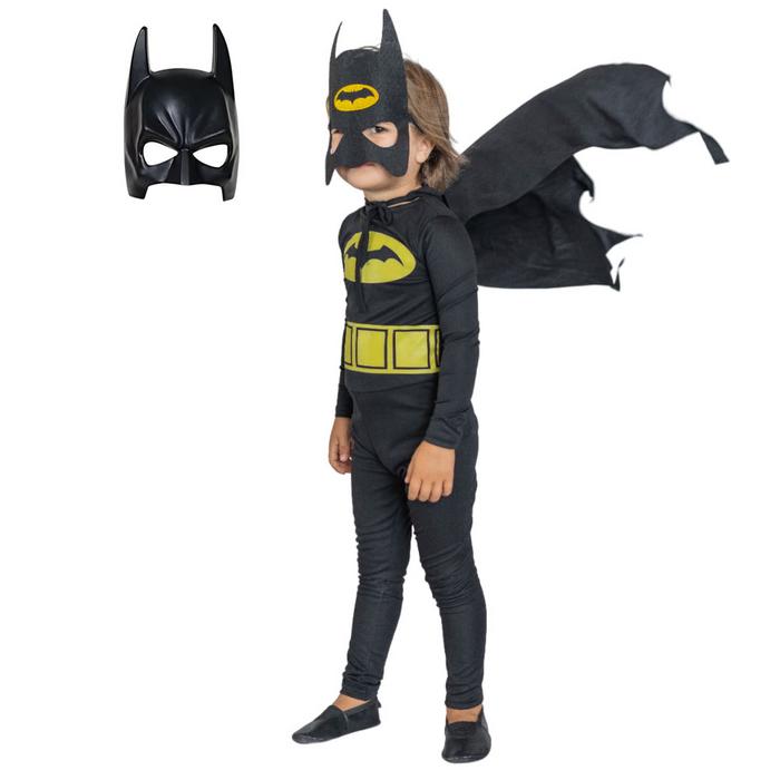 Batman Pelerinli Maskeli Yarasa Adam Çocuk Kostümü 2 Maskeli