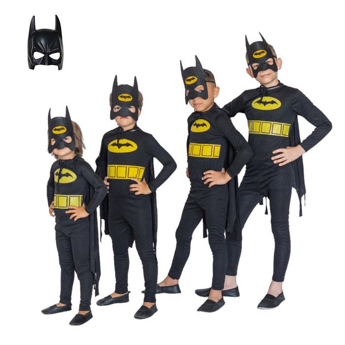 Batman Pelerinli Maskeli Yarasa Adam Çocuk Kostümü 2 Maskeli