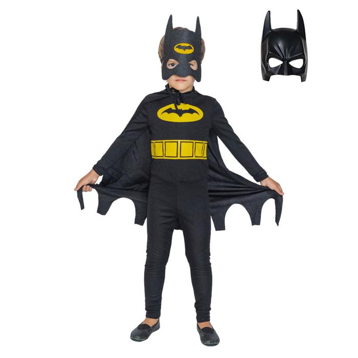 Batman Pelerinli Maskeli Yarasa Adam Çocuk Kostümü 2 Maskeli