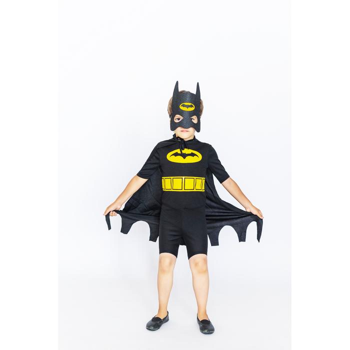 Batman Yarasa Adam Çocuk Pelerinli ve Maskeli Batman Ev Bahçe Tipi Yazlık Kostüm