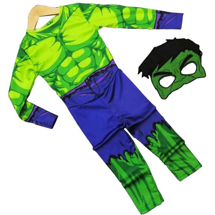 Hulk Yeşil Dev Kostümü Maskeli Çocuk Kostümü