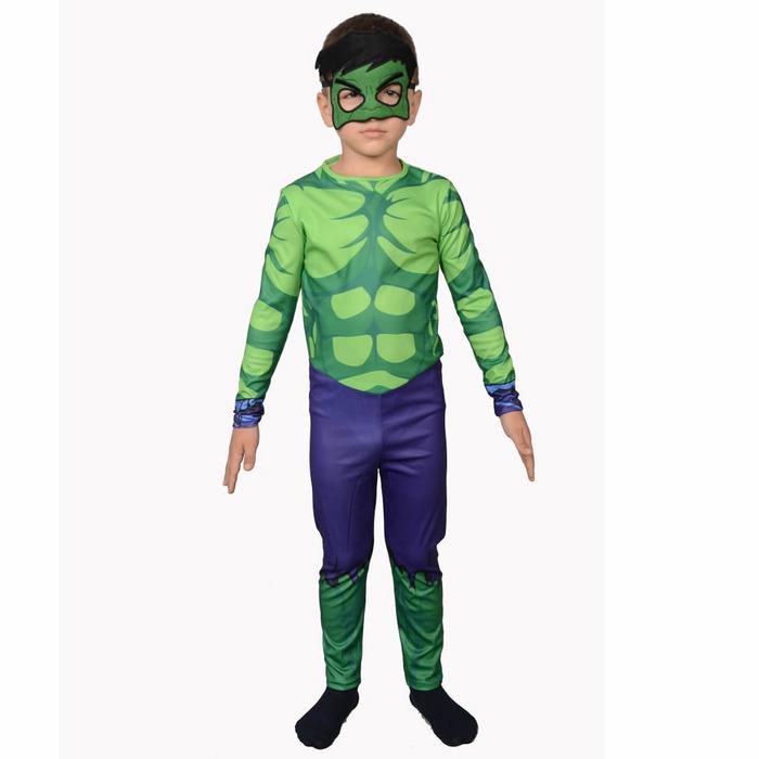 Hulk Yeşil Dev Kostümü Maskeli Çocuk Kostümü
