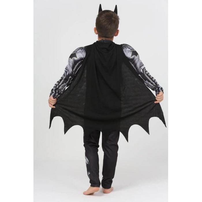 Kaslı Batman Çocuk Kostümü Pelerinli ve Maskeli Yarasa Adam Kostümü