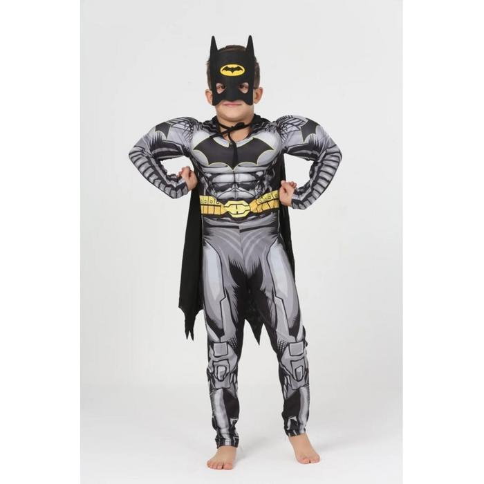 Kaslı Batman Çocuk Kostümü Pelerinli ve Maskeli Yarasa Adam Kostümü