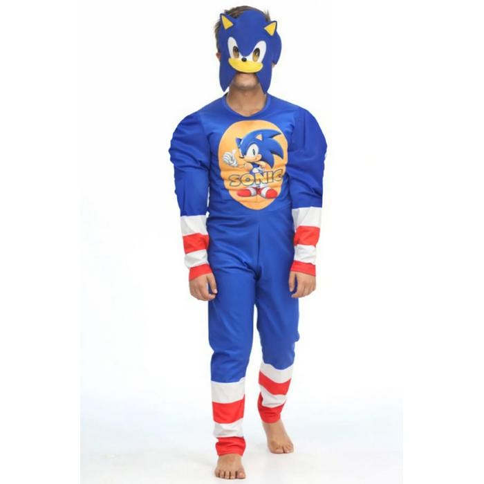 Kaslı Kirpi Sonıc Kostumu Erkek Çocuk Kaslı Sonic Kostümü