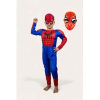 Kaslı Spiderman Kostümü Örümcek Adam 2 Maskeli Çocuk Kostümü 