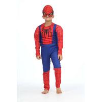 Kaslı Spiderman Kostümü Örümcek Adam Maskeli Çocuk Kostümü 