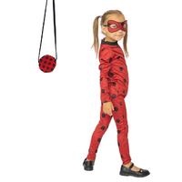 Ladybug Uğur Böceği Kostümü Maskeli ve Benekli Fermuarlı Askılı Çanta