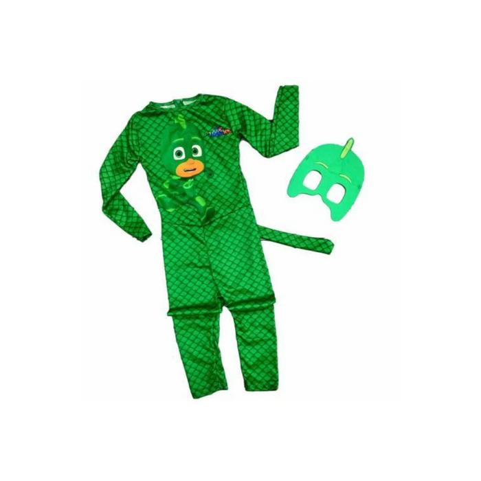 Pija Maskeliler Kostüm Baskılı Gekko Yeşil Kertenkele Kostüm