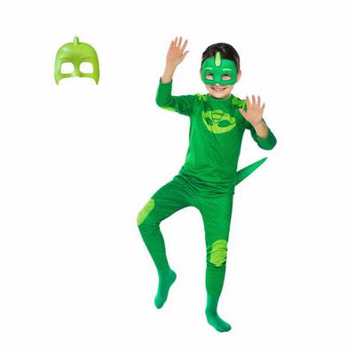 Pija Maskeliler Kostüm Gekko Yeşil Kertenkele Kostüm 2 Maskeli