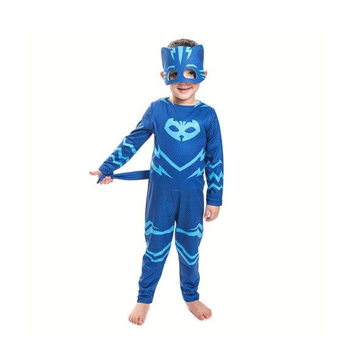 PijaMaskeliler Kedi Çocuk Kostüm Catboy Tulum Maskeli Set