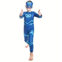 PijaMaskeliler Kedi Çocuk Kostüm Catboy Tulum Maskeli Set