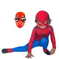 Spiderman Kostümü Örümcek Adam Maskeli Çocuk Kostümü Klasik 2 Maskeli