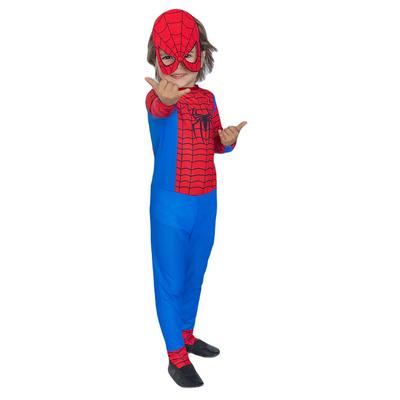 Spiderman Kostümü Örümcek Adam Maskeli Çocuk Kostümü Klasik
