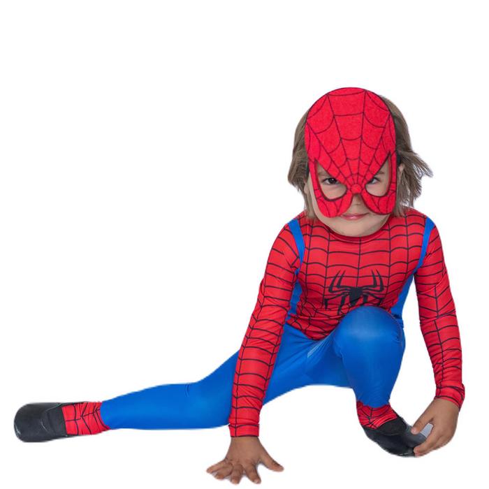 Spiderman Kostümü Örümcek Adam Maskeli Çocuk Kostümü Klasik