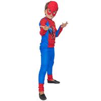 Spiderman Kostümü Örümcek Adam Maskeli Çocuk Kostümü Resimli