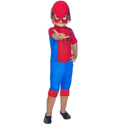 Spiderman Örümcek Adam Maskeli Kostümü Ev Bahçe Tipi Yazlık Kostüm