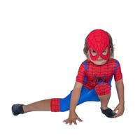 Spiderman Örümcek Adam Maskeli Kostümü Ev Bahçe Tipi Yazlık Kostüm