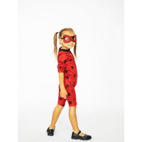 Uğur Böceği Kostümü Mucize Lady Bug Kırmızı Benekli Maskeli Ev Bahçe Tipi Yazlık Kostüm